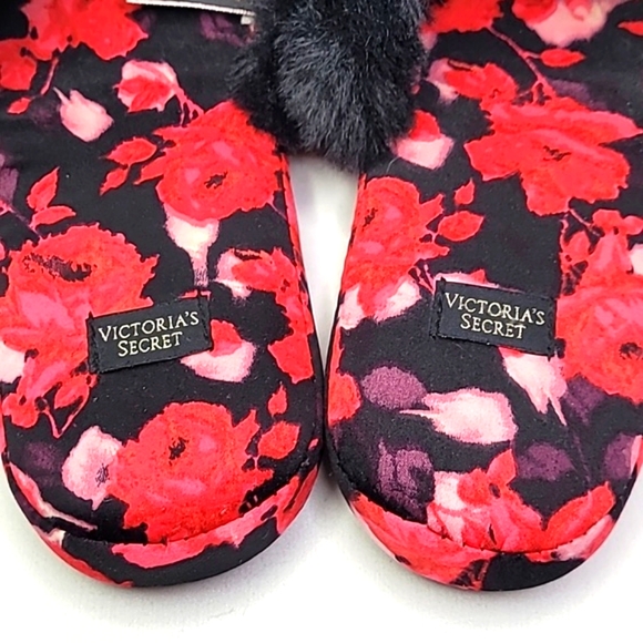 💰NWOT! VICTORIA'S SECRET ▪︎ SATIN FLORAL SLIPPERS ▪︎ SIZE S (5-6) - Picture 7 of 10